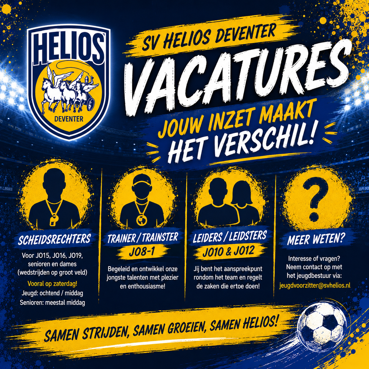 Openstaande vacatures voor de jeugd (seizoen '26/'27)